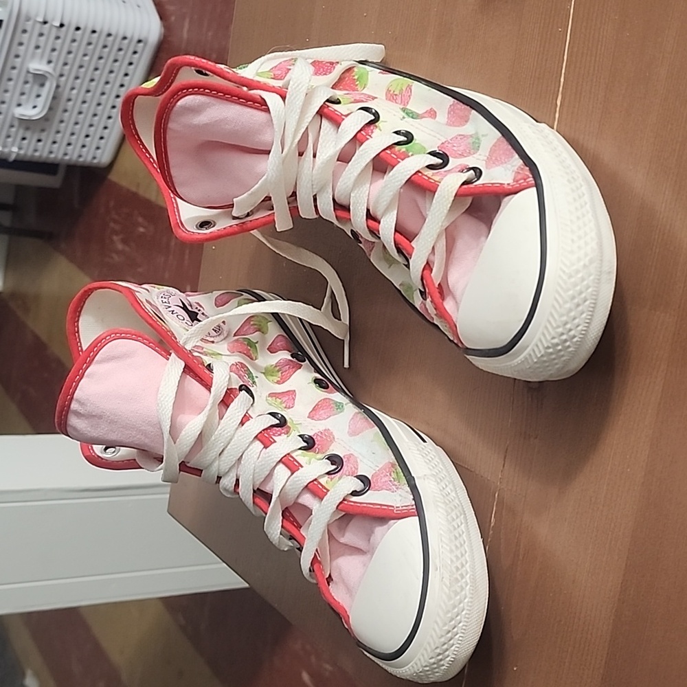 Strawberry Print High-Top Converse